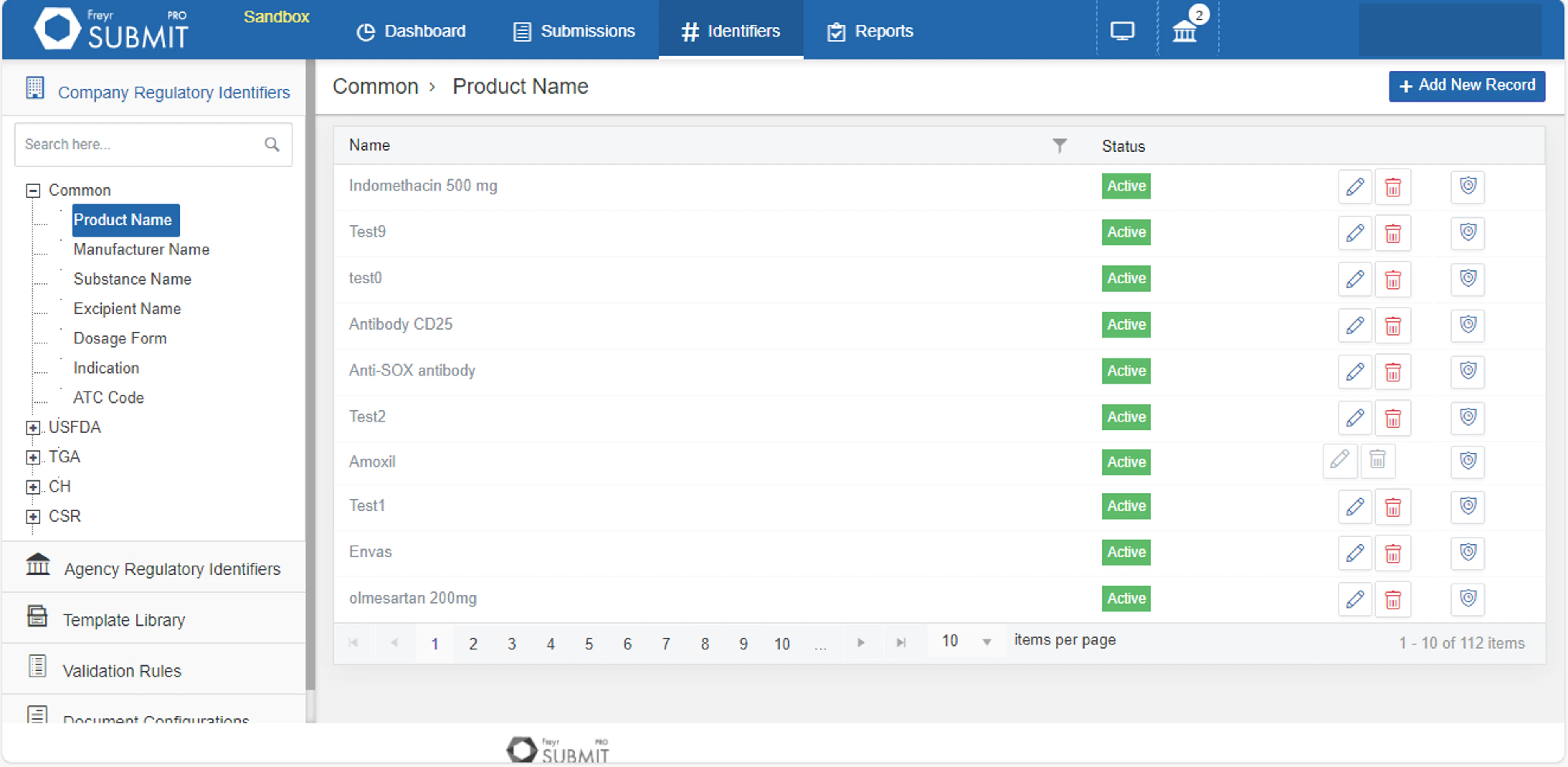 screenshot of Freyr SUBMIT PRO